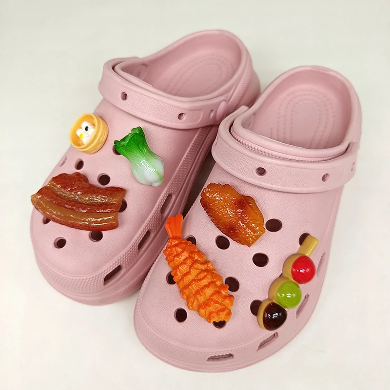 

Simulated Food Cartoon Charms for Crocs All-match Bundle Set Sandals Decorations Lovely Quality Garden Shoe Buckle Fashion New