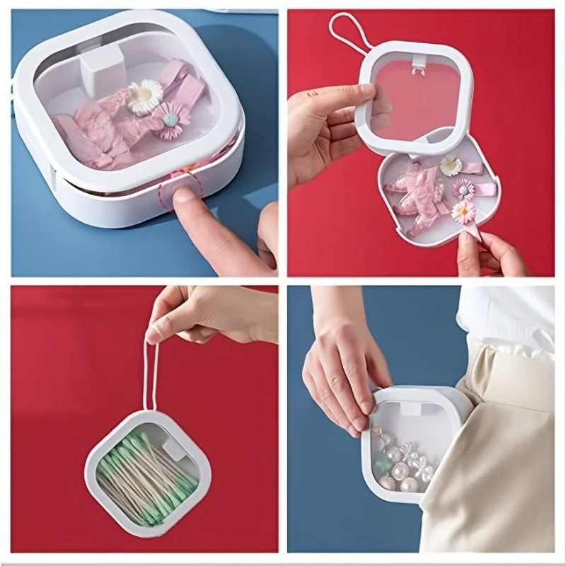 1pc/2pcs Jewelry Box Portable Travel Case Hair Accessories a