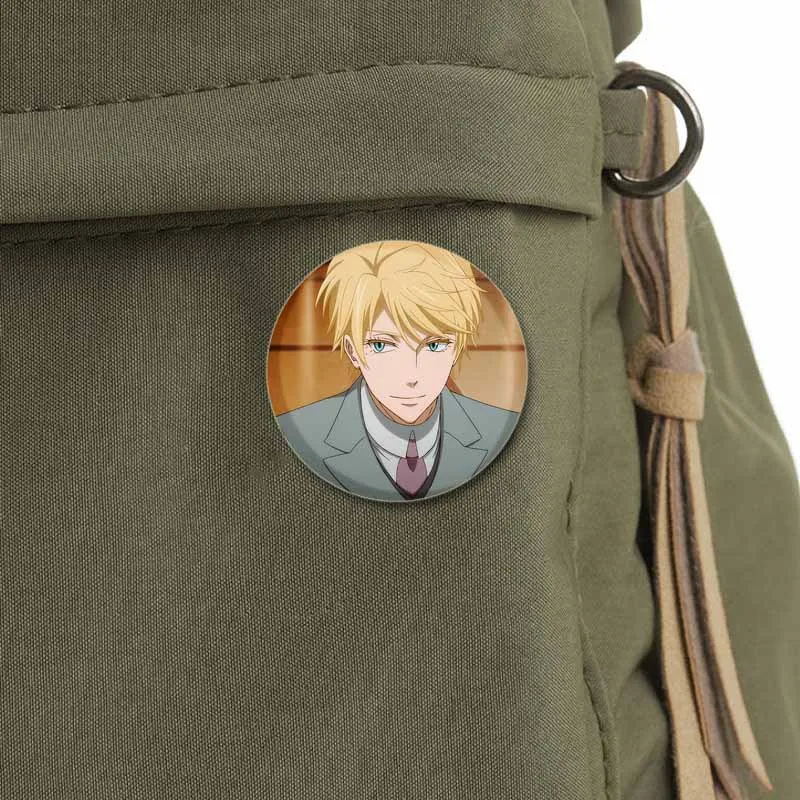 Moriarty De Patriot Blikken Spelden Ronde Cartoon Snap-In Broches Voor Rugzakaccessoires Anime Collectie Badge Hoed Decoratie