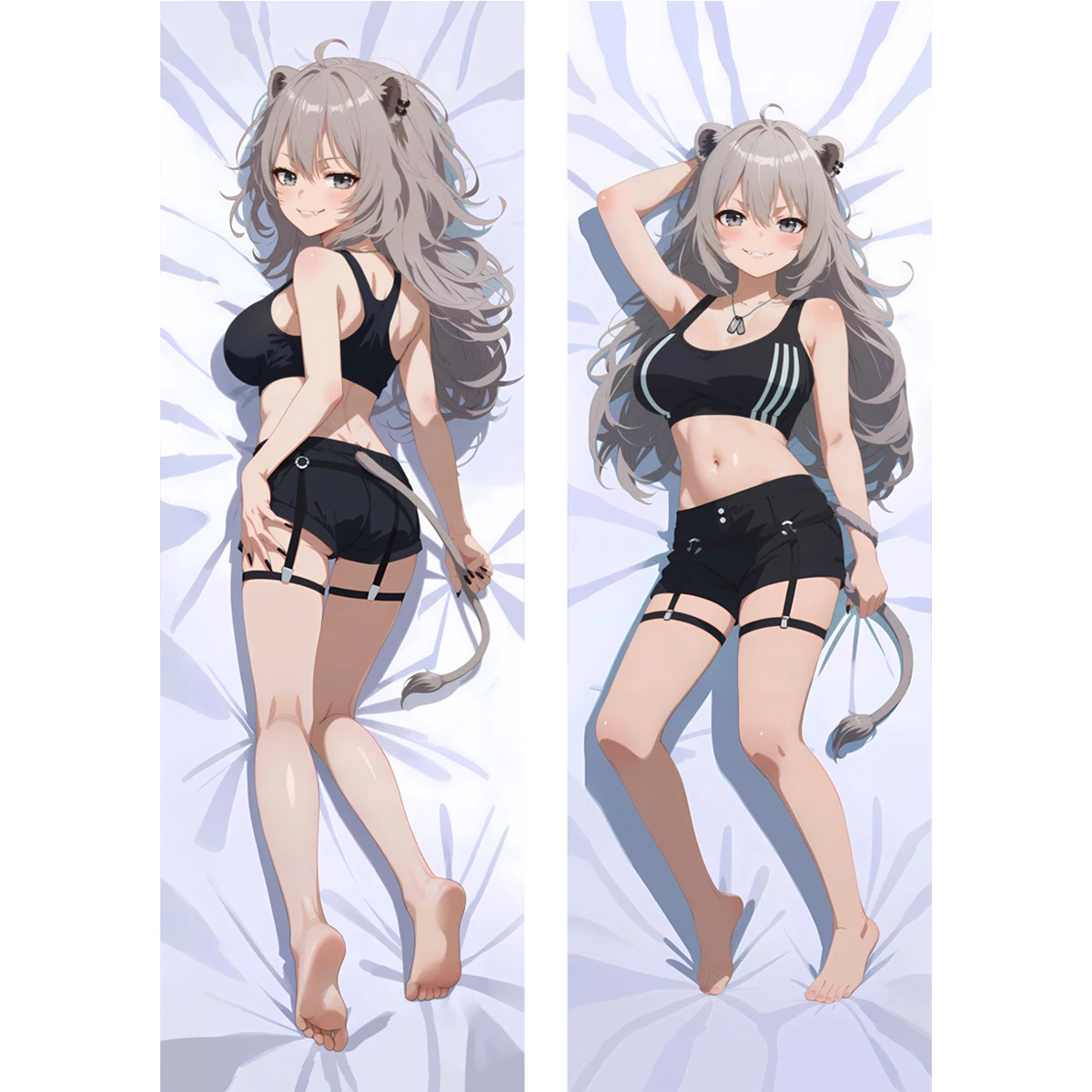 

Anime Vtuber Girl Shirakami Fubuki Dakimakura Sakamata Chloe Pillow Cover Shishiro Botan Long Life Size Body Pillowcase