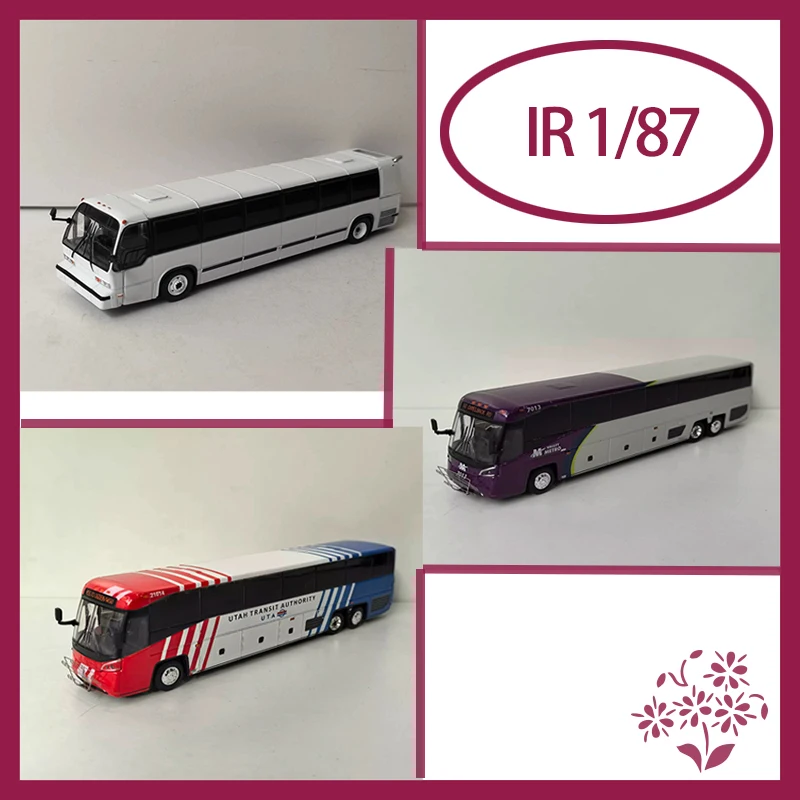 IR 1/87 مقياس HO MCI D45/HO TMC RTS حافلة ترانزيت سبيكة محاكاة نموذج سيارة مجموعة ثابتة مزينة هدايا العيد اللعب
