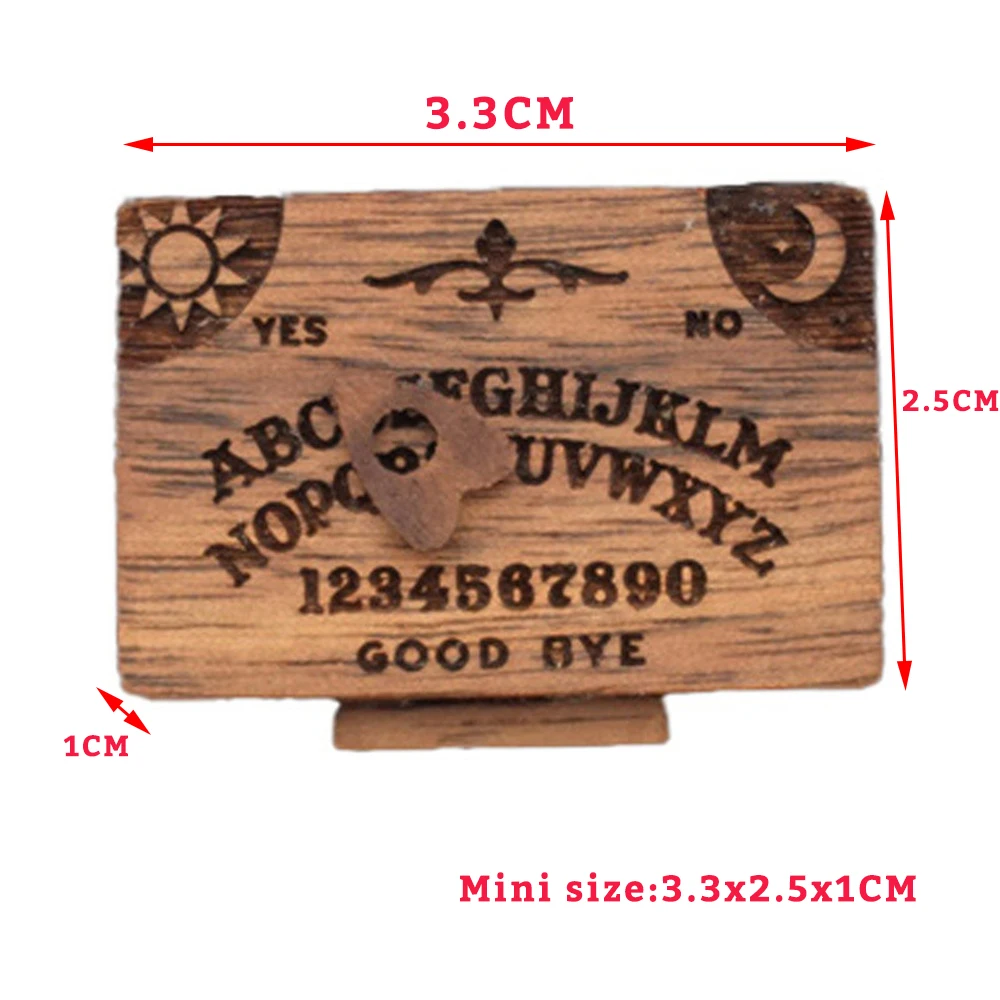 Mini Ouija Boards Wooden Witch Divination Board Witch Crafts Supplies Fortune Telling Toys Decision Making Pendulum Witch Altar