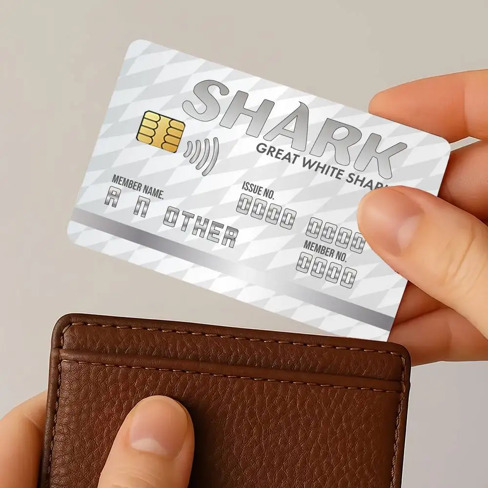 Game Shark Cash Cards Key Credit Card Stickers Skin for Bank Debit Decorative Protection 4PCS Anti-scratch Waterproof