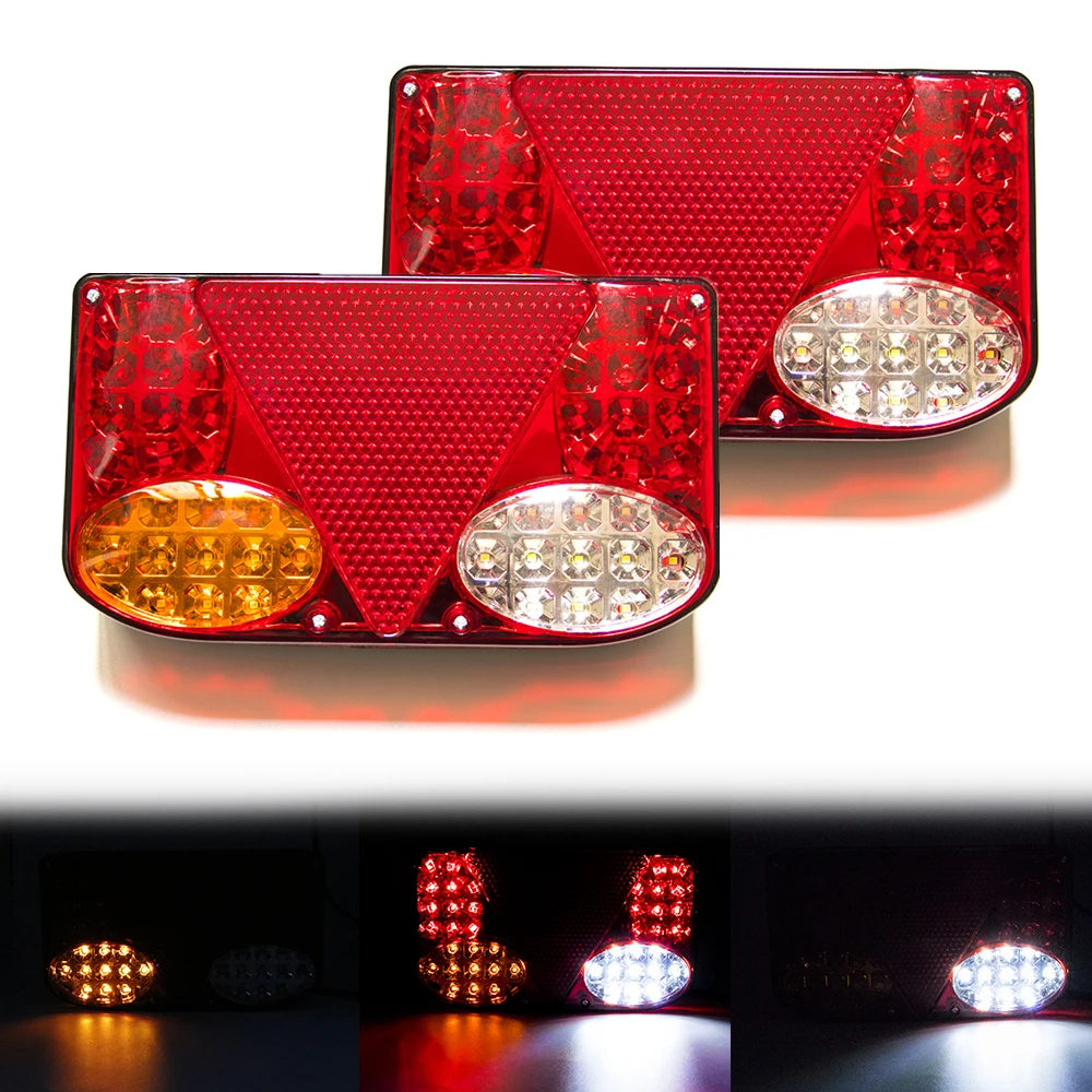 ATVOV 12V 48 LED Car Truck Tail Light Taillight Rear Stop Brake Light Signal Lamp Indicator Waterproof Van Lorry Trailer Caravan