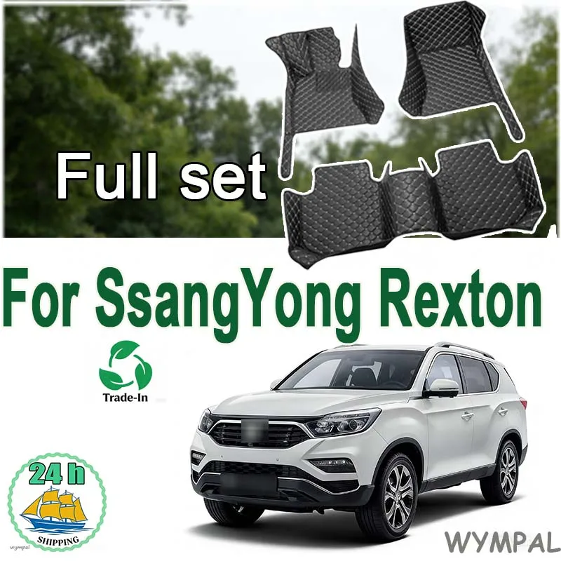 Car Floor Mats For SsangYong Rexton Y400 2018 2019 2020 5seat 2001-2005 Pads Carpets Covers Floors Car Accessories Interior