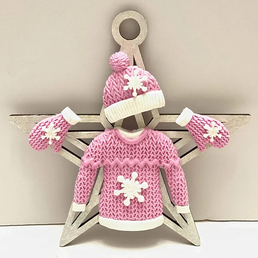 Knitted Sweater Hat Glove Christmas Silicone Cake Baking Mold Sugarcraft Chocolate Cupcake Resin Tools Fondant Decorating Tools