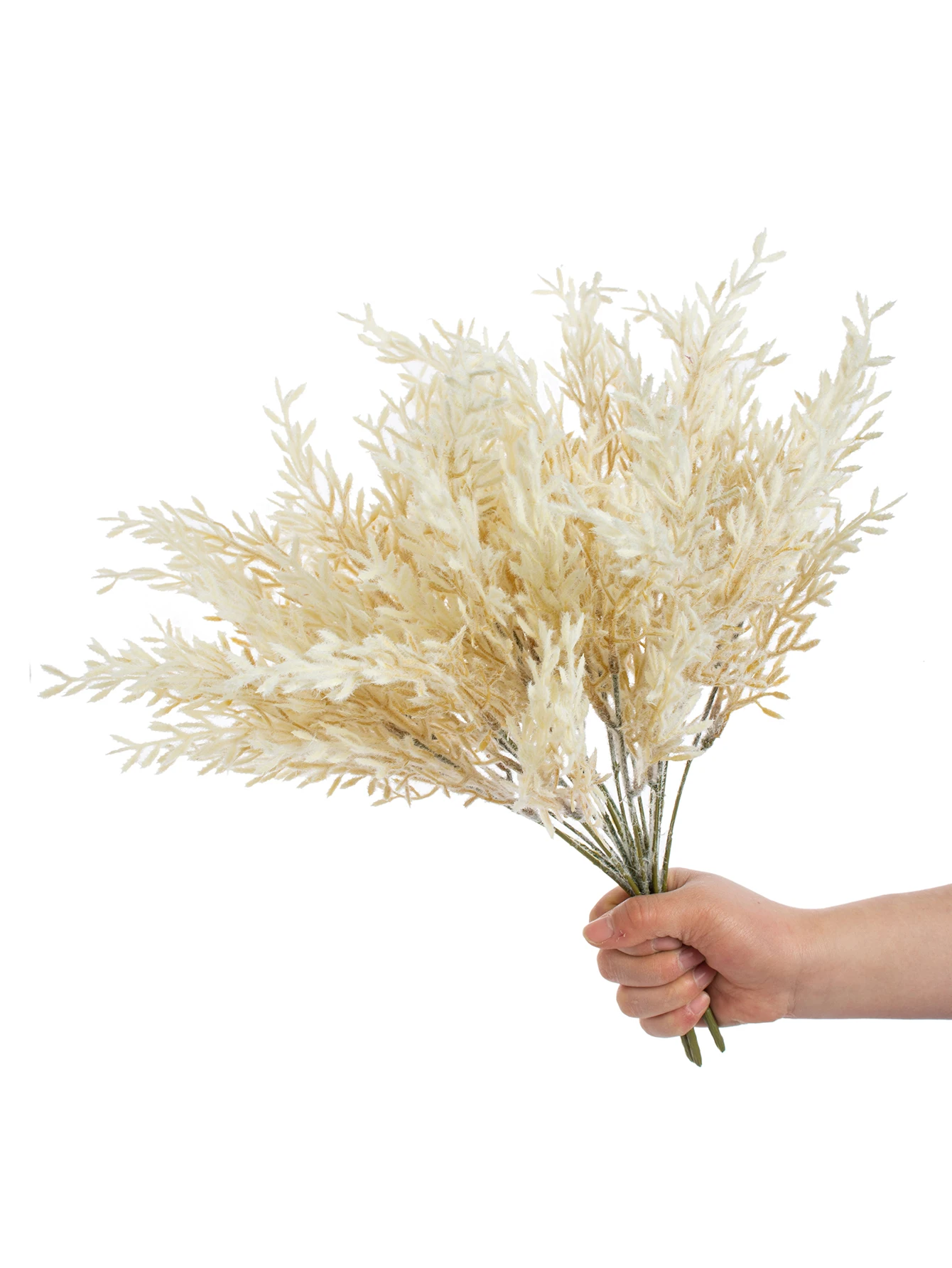 Künstliche Blume, beflocktes Weizenähren-Design, Gartenbogen, Hochzeitsbrautstrauß, Heimdekoration, Vase, Tischdekoration, Festival-Party-Girlande, DIY-Geschenk, Dekoration – Detail 7