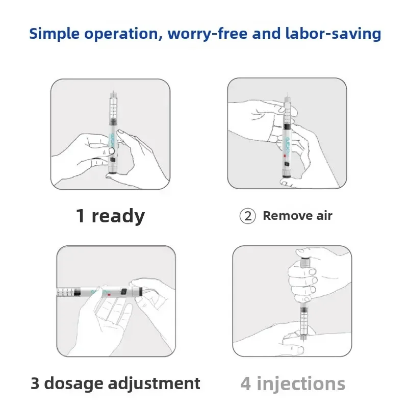 Disposable Growth Hormone Interferon Insulin Injection Pen Without Medication  Portable Adjustable Dose