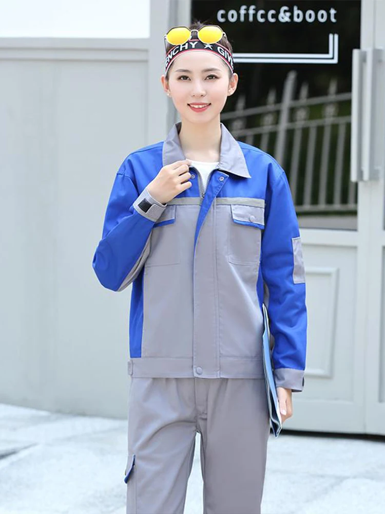 プロ仕様 多業種対応 作業服 反射材付き 長袖 ユニフォーム 工具ポケット付き メカニック 建設 修理サービス カバーオール