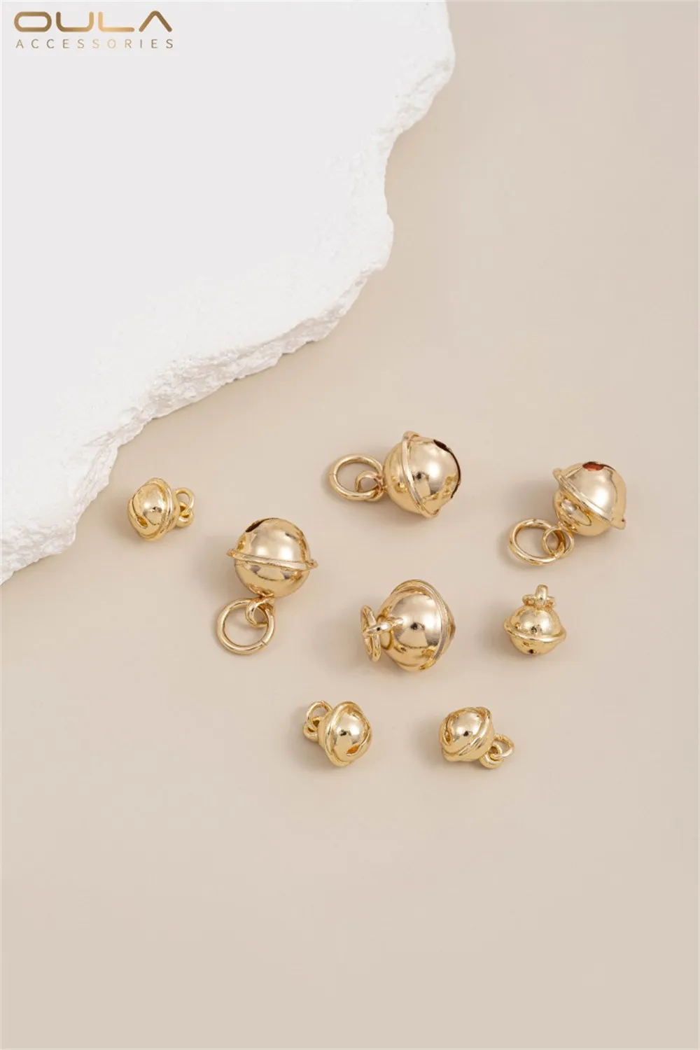 

1PCS Bell Pendant 14K Gold-plated Snow White Bracelet Pendant Diy Material Jewelry Accessory