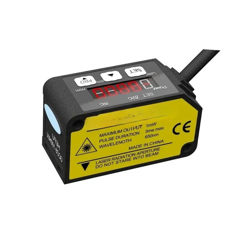 Hepu precisión 0,01mm sensor de alcance de desplazamiento láser interruptor medición analógica espesor inducción