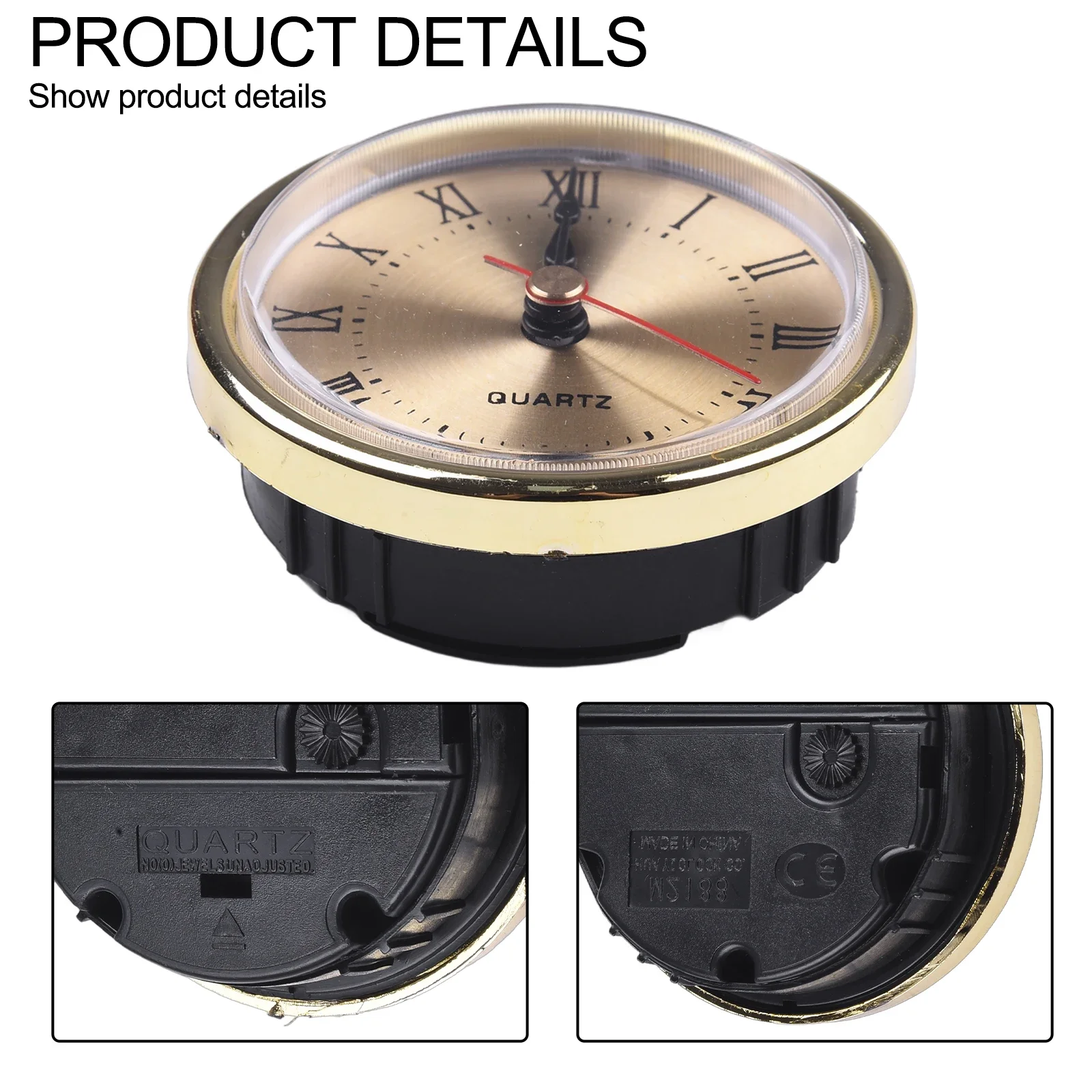 Clock Movement DIY Parts Measurement Information Movement Insert Replacement DIY Parts Easy To Use Package Content