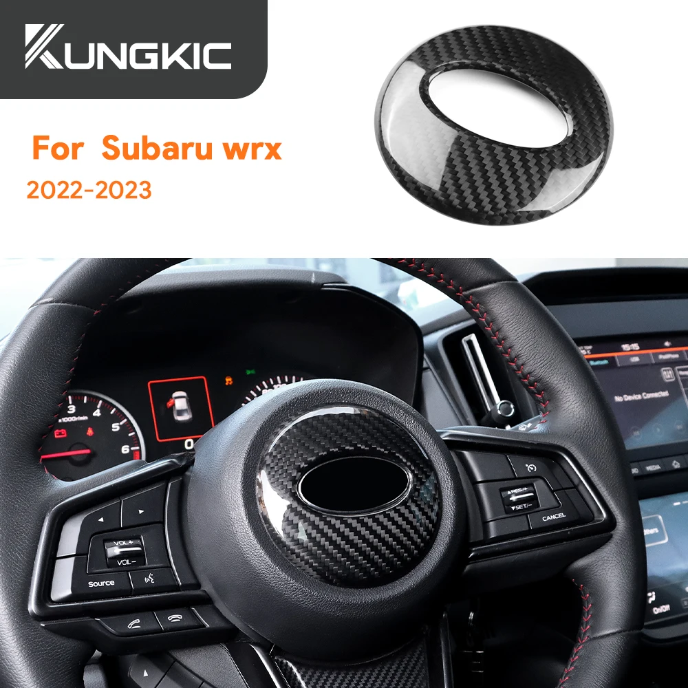 

Real Hard Carbon Fiber Sticker For Subaru WRX/ WRX STI 2022 2023 Car Steering Wheel Center Cover Interior Accessories