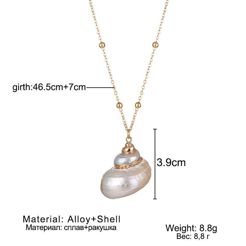 2023 Boho Style Conch Shell collana Sea Beach Shell collana con ciondolo per le donne gioielli estivi ragazze regali per feste