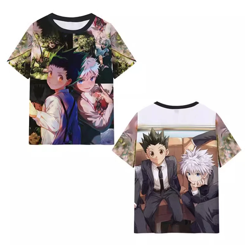 HUNTER × HUNTERT Anime Short Sleeve Game T-Shirt Casual Sweatshirt Adult COS Full Color Plus Size Fashion Clothes