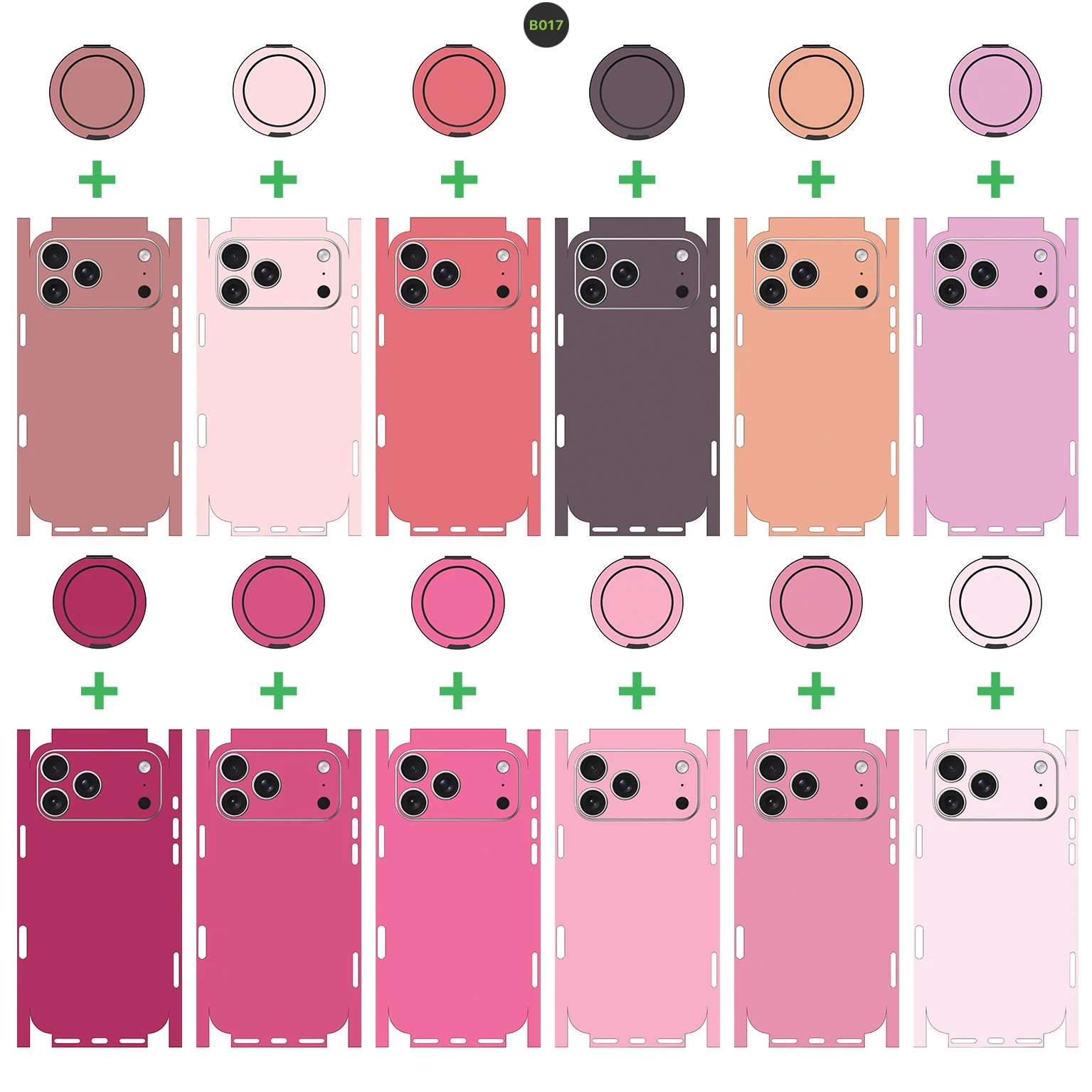 

Skin for iPhone 13 14 15 16 17Pro Max Back Film 17E Cover Wrap Rear Screen Protector with holder Durable Sticker