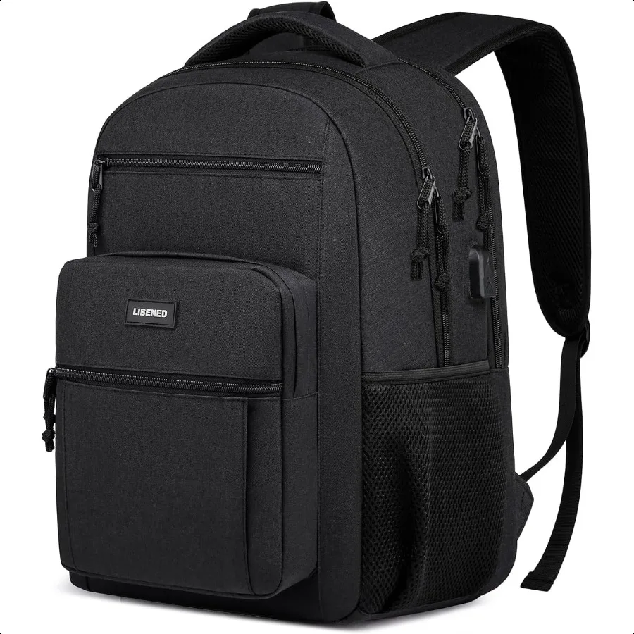 

School Backpack for Teen Boys and Men 15.6 Inch Laptop Backpack with USB Charging Port AntiTheft WaterResistant Sturdy Ergonomi