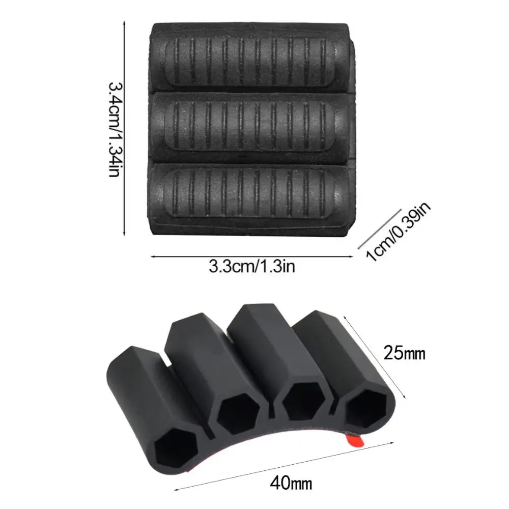 3/4 Holes Drill Bit Holder Drill Add-on Quick Change Rubber Bit Storage Clip Self-adhesive Wear-resistant