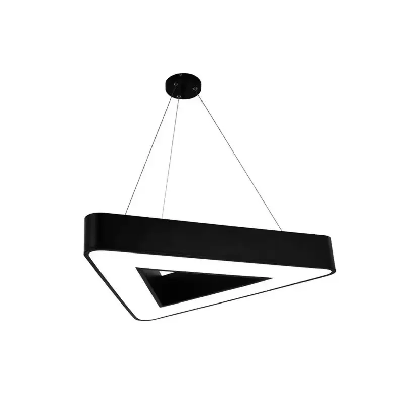 

LED creative personality triangle chandelier office gym e-sports internet cafe industrial wind modeling engineering lamps