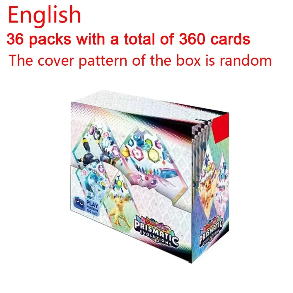 360 stks/set Engelse Pokémon Kaart Prismatic Evolutions Scarlet Violet 151 Engelse Booster Battle Transactie Kaart Geschenken