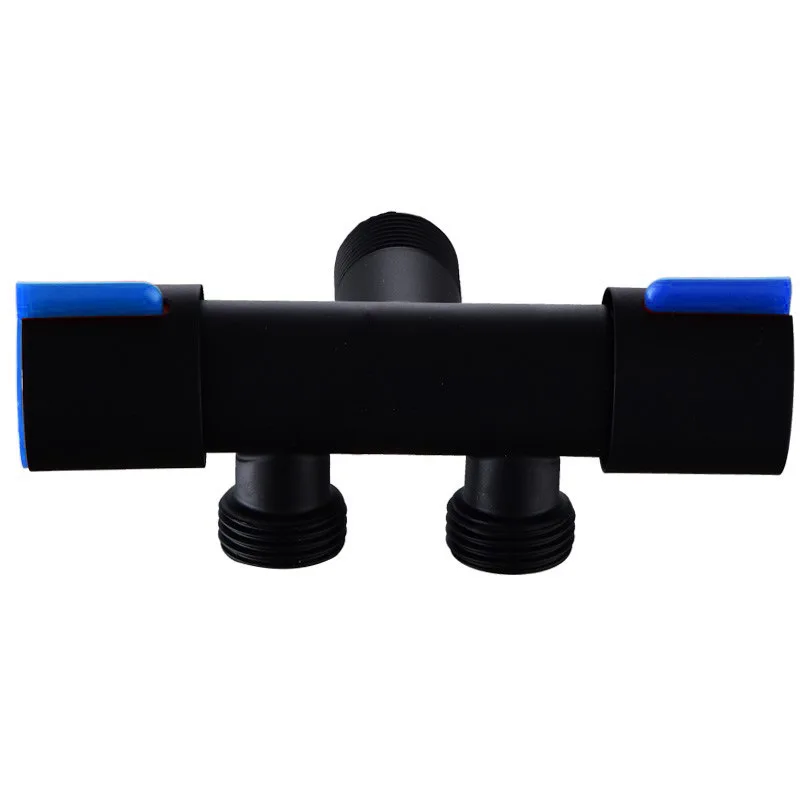 304 Stainless Steel 1 In 2 Out Double Handle Double Control Single Cold Spray Gun Faucet Paint Washing Machine Mop Pool Faucet