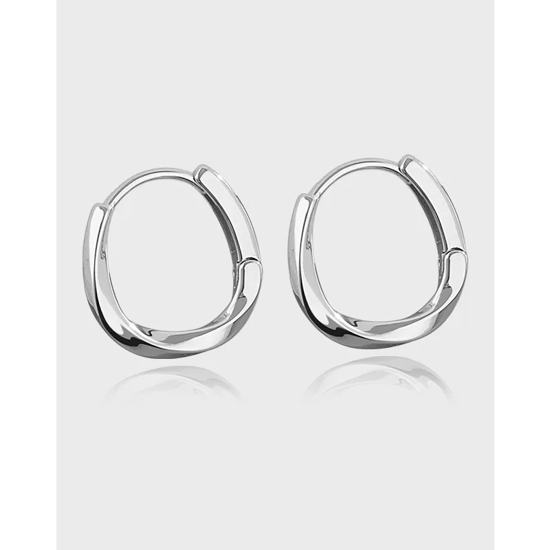 925 Sterling Silver Möbius Strip Earrings Buckles Simple Ladies Jewellery For Women Engagement Wedding Small Earring Wholesale