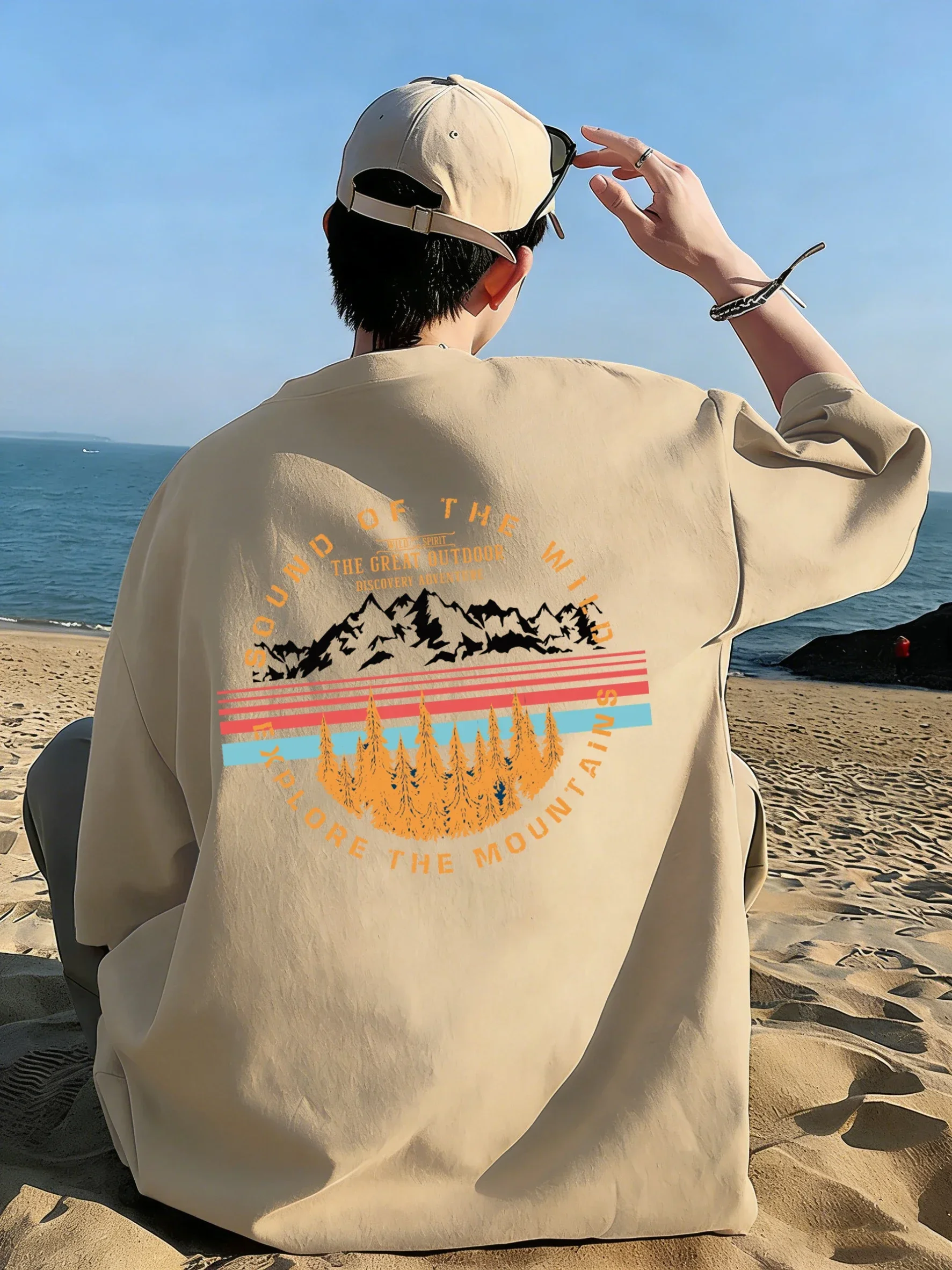 Sound Of The Wild Printing T-Shirt Men Cotton Casual Short Sleeve Fashion Loose Sportswear Unisex O-Neck Summer Soft Clothing