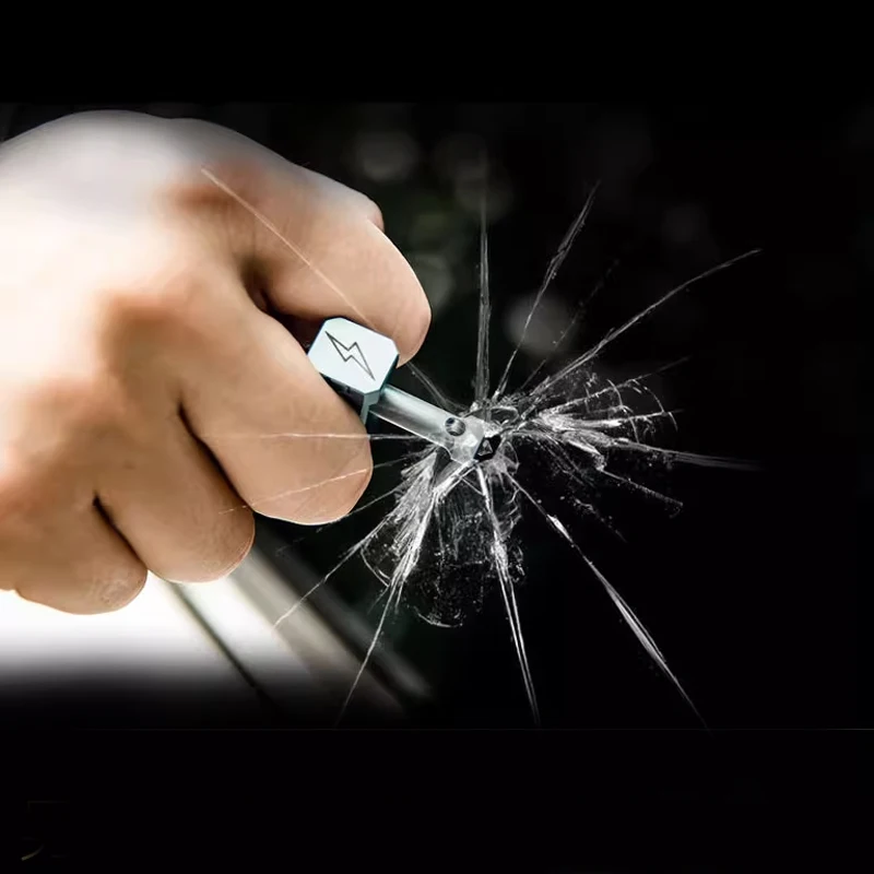 Portable Outdoor EDC Titanium Alloy Multifunctional Mini Hammer Necklace Defense Window Breaking Emergency Tool