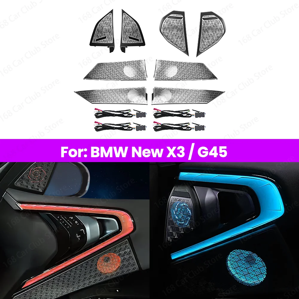 

LED Original 11 Color Ambient Light Speaker Cover Plate For BMW X3 G45 Car Lnterior Modification With LED Illuminated Speaker