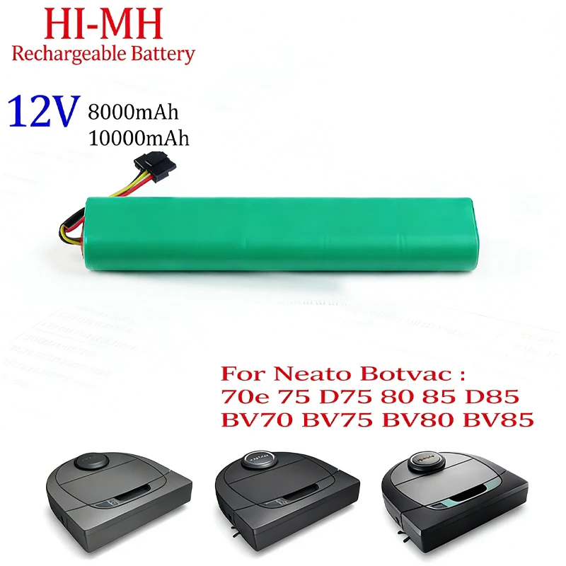 

Новая аккумуляторная батарея Ni-MH 8000 мАч 12 В для пылесосов Neato BotVac 70e 75 80 85 D75 D85