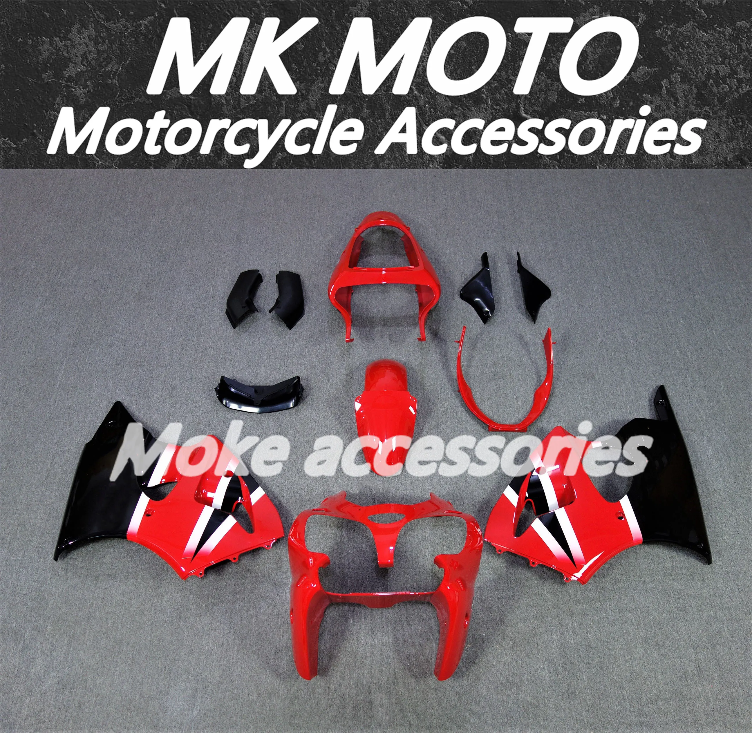 

Moke moto Motorcycle Fairings Kit Fit For zx-6r 2000 2001 2002 636 Ninja Bodywork Set High Quality ABS Injection Black Red New