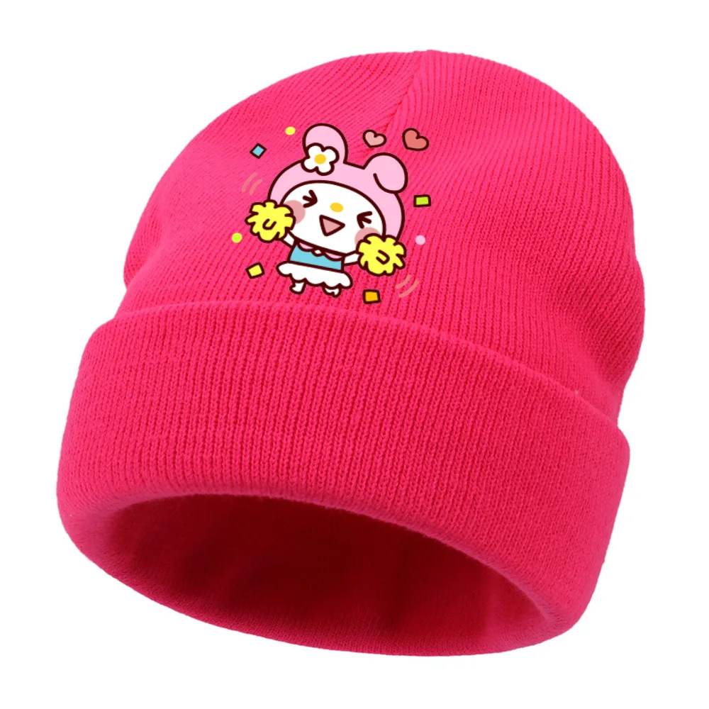 My Melody Solid Children Adult Beanie Autumn Winter Wool Blends Soft Warm Knitted Cap Skull Cap Hats Gorro Ski Caps Beanies