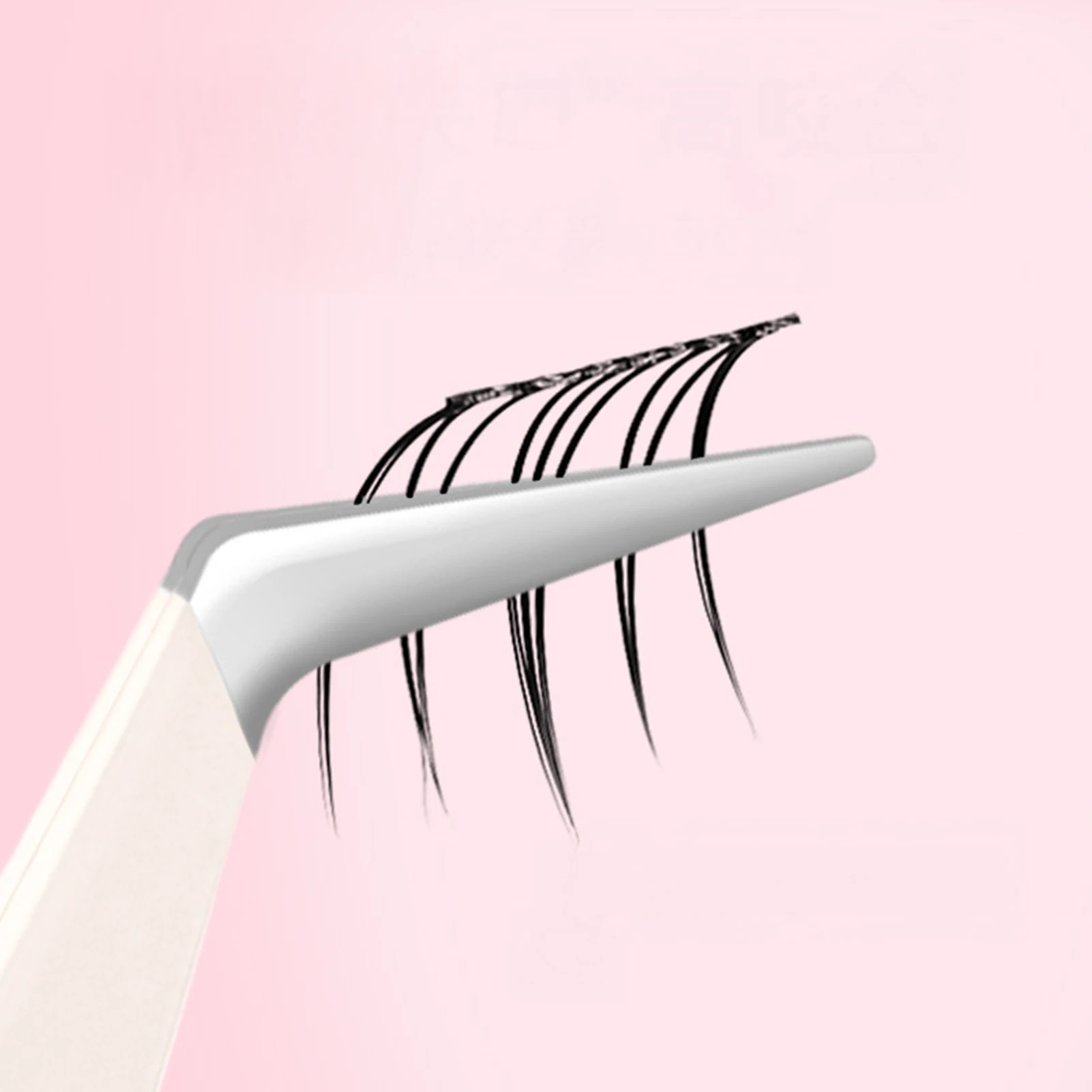 1개 속눈썹 핀셋 전문가용 핑크/블루 스테인리스 스틸 고정밀 핀셋 볼륨 팬 속눈썹 연장 메이크업용