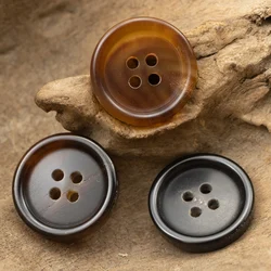 12pcs Genuine Horn Button Set for Suit Jacket Blazer Coat Light Brown Black Dark Brown Buttons 15mm - 30mm Sewing Accessories