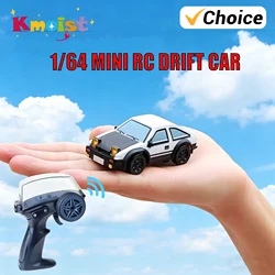 RC Car 1/64 AE86 Mini Desktop Drift Cars Remote Control 2.4G 4WD Off-road Drifting Racing Vehicle Electric Toys for Boys Kids