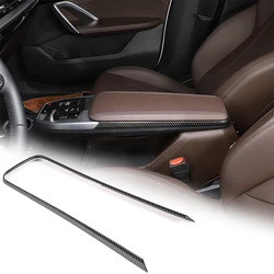 ABS Carbon Fiber Car Centre Console Armrest Box Side Trim Strip Decorative Sticker For BMW X1 U11 2023 2024 Interior Accessories