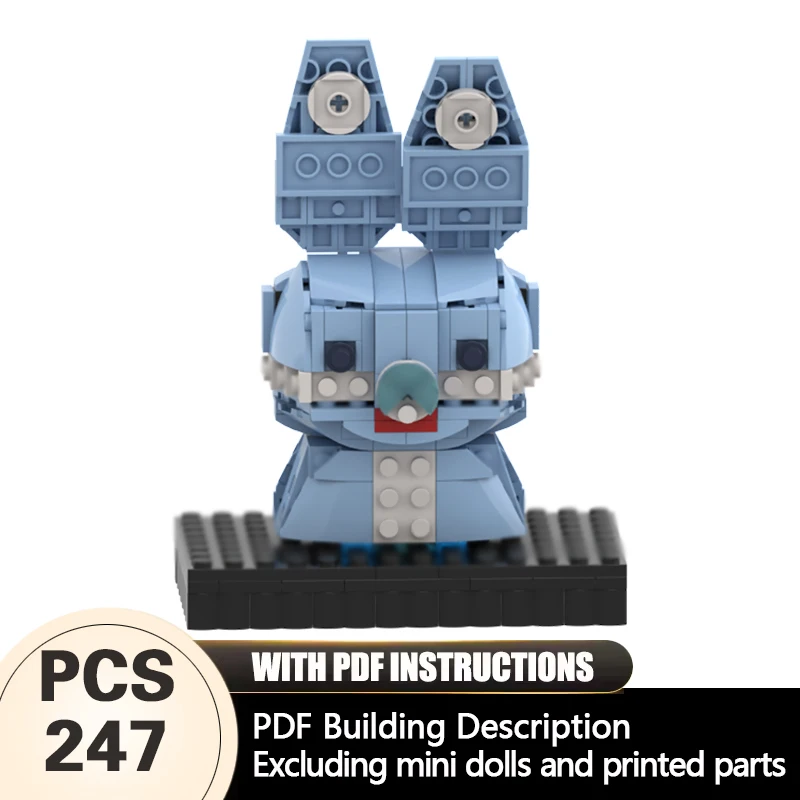 

Creators Animal Series Model MOC Building Bricks Blue Rabbit Modular Technology Gifts Holiday Assemble Children Toys Suit