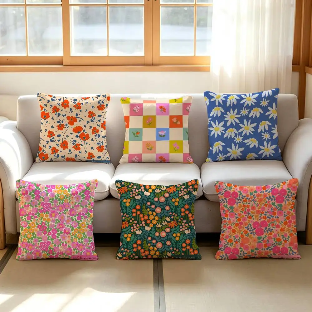 M-miche lle flowers Comfortable soft Pillow Case for Sofa Living Room P-parascandolo Home office Decor and Protective Covers