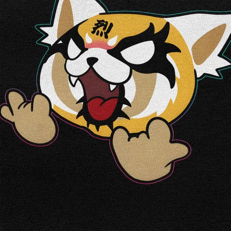 مخصص العدوانية Retsuko التي شيرت للرجال قصيرة الأكمام طباعة تي شيرت كول قميص الانمي فضفاضة تناسب لينة القطن المحملة القمم هدية فكرة #4