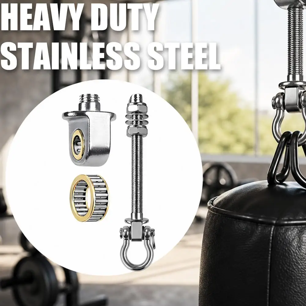 Heavy Duty Stainless Steel Swing Hook Silent Bearing Hammock Hanging Kit Max 680kg Load for Hammock Punching Bag Yoga Swing