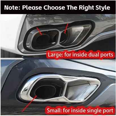 Stainless Steel Muffler Tip Exhaust Pipe Exhaust Tip For 2019-2023 BMW X5 G05 X6 G06 Upgrade M60