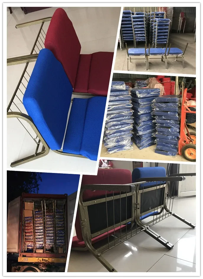 'Fashionable Durable Steel Tube Church Chair For Auditorium stackable church chairs view 4