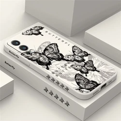 Fashion Cute Butterfly Pattern Case For Oneplus Nord 3 2 ACE 2V 6 7 7T Pro 8 8T 9 9R 1+9 Soft Silicone Liquid Shockproof Cover