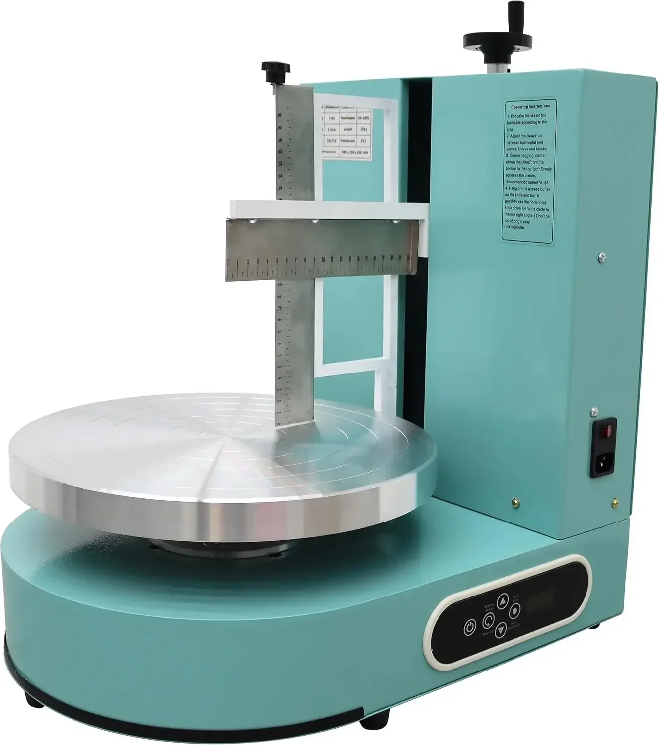 TECHTONGDA Cake Decorating Coating Machine Cream Spreading Automatic Frosting Turntable with Graduated Scraper 60-320RP