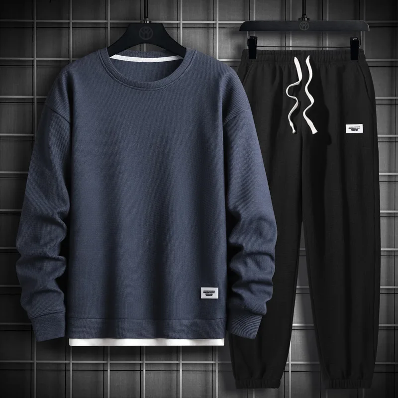 

Men's Casual 2-Piece Sportswear Set Streetwear Fashion Tracksuit Hoodies and Pants Beachwear Spring Sweatshirt Hoodies Sets New