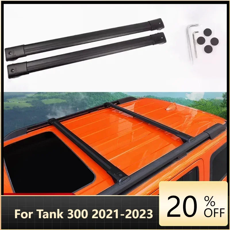 

New Model For WEY GWM Tank 300 Luggage Rack Cross Bar Aluminum Roof Rack Expansion Decorative Off-road Modification Accessories