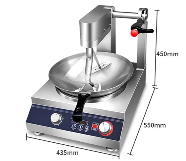 Chinese Hotel Restaurants Using Automatic Cooking machine Electric 5kw Fried Pot Machine