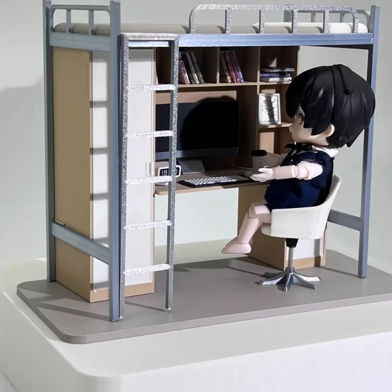 

New Doll Accessories 12:1 Dormitory Bedding And Bedding Table Model Doll Miniature Doll Playhouse Children'S Gift