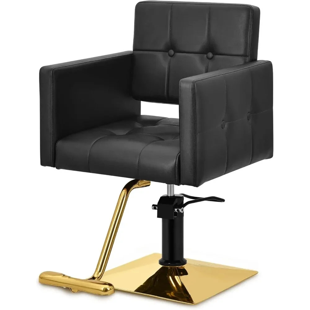

Black Hair Salon Chair for Hair Stylist Wide Seat, Hydraulic Barber Chair for Home, Beauty Salon Styling Stylist Chair