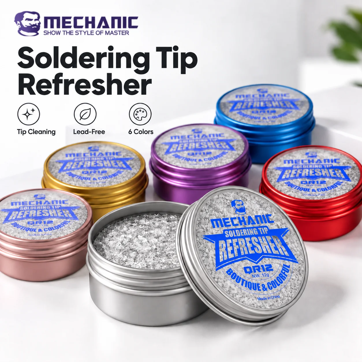 MECHANIC QR12 Lötspitze Verjüngungscreme Antihaft-Zinn-Lötcreme Clean Tip Oxid Solder Tip Refresh Tip Tinner Activator